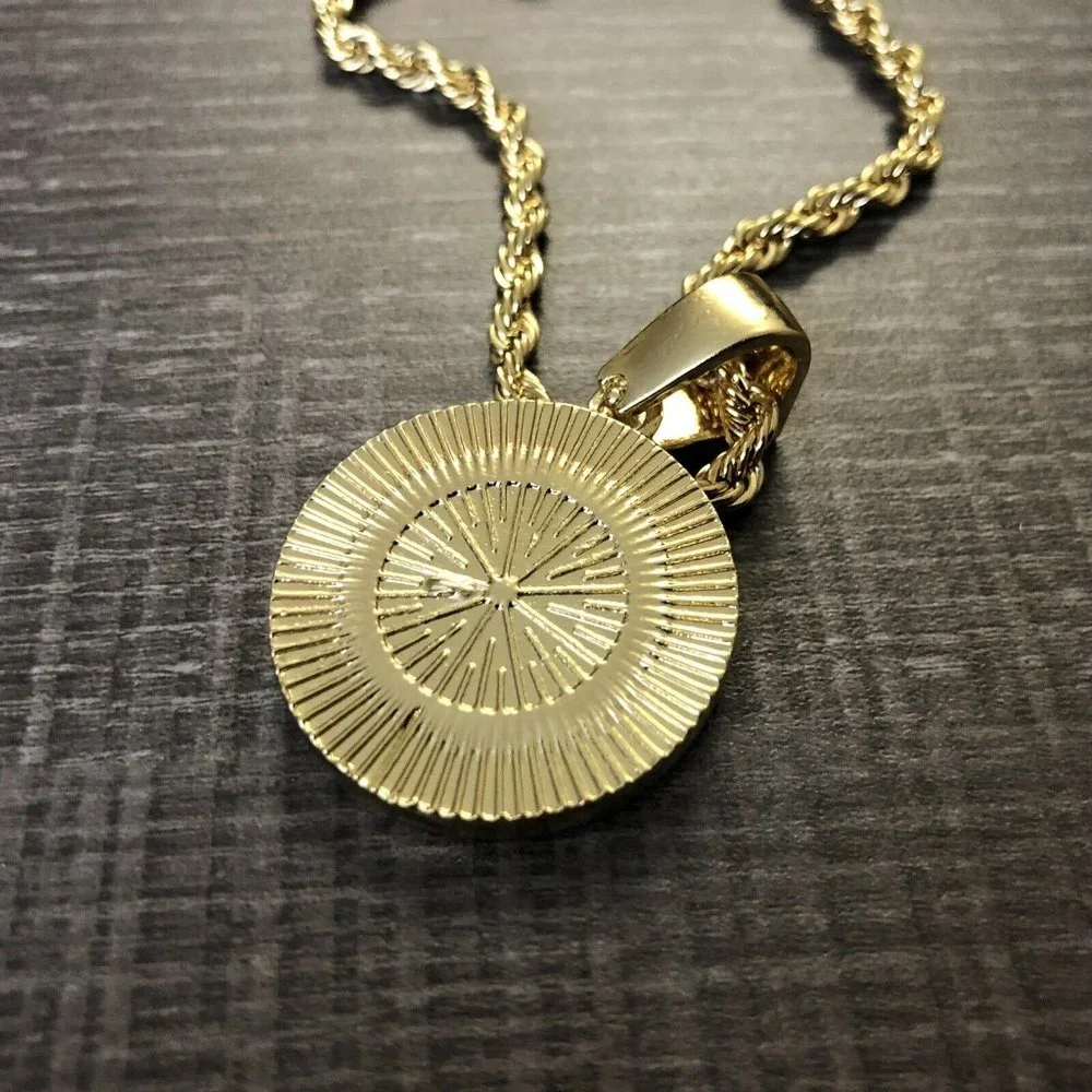 Bitcoin Pendant 14k Gold 24